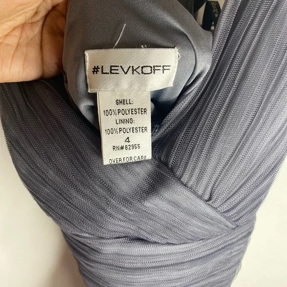 Bill levkoff Crisscross Strap Tulle A-Line Gown - Picture 5 of 8